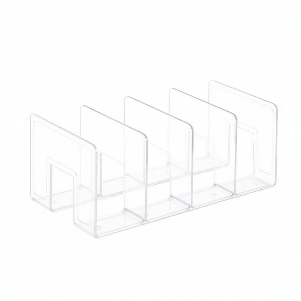 Clear Acrylic Book Stand Holder - Acrylic Desk Organizer Transparent Bookends Stand