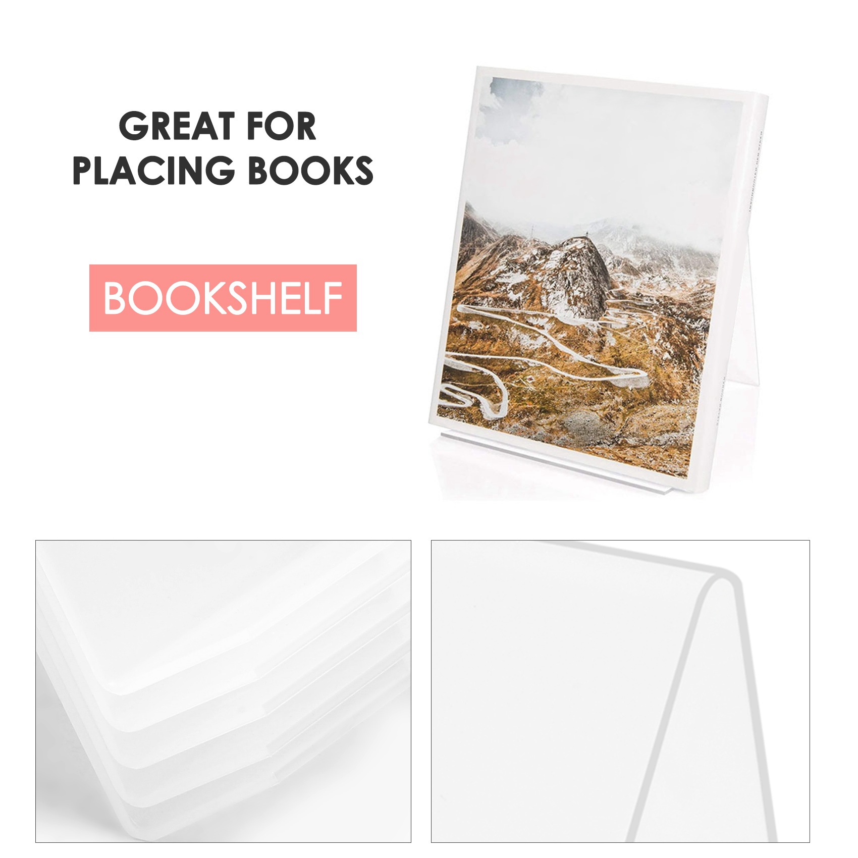 COFA Acrylic Book Stand with L - Clear Acrylic Book Stand Holder ulasan dan harga