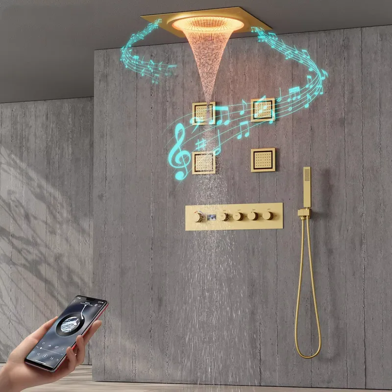 Smart LED Shower Set Bathroom  - Music ulasan dan harga