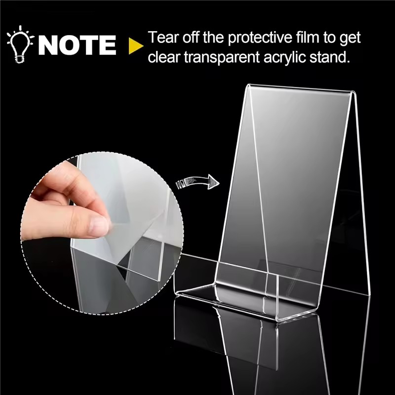 4pcs Acrylic Book Stand Book H - Clear Acrylic Book Stand Holder ulasan dan harga