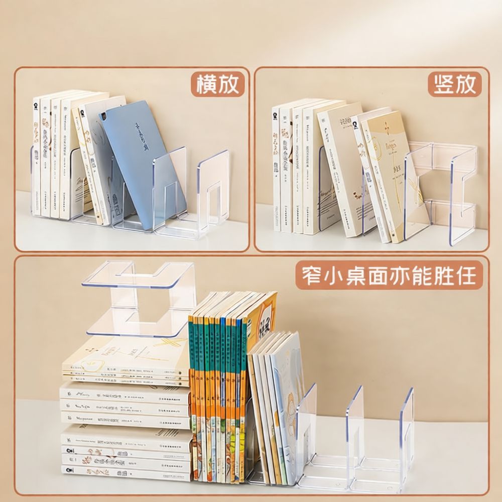 Acrylic Desk Organizer Transpa - Clear Acrylic Book Stand Holder ulasan dan harga