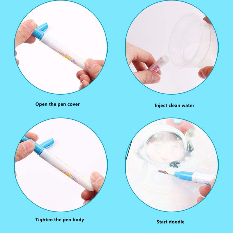 Hot Sale Reusable Magic Water  - Reusable Water Magic Coloring Book ulasan dan harga