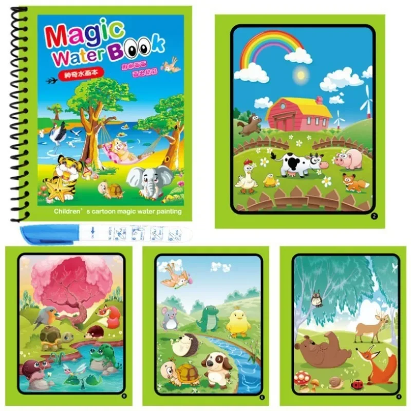 1pc Magic Water Coloring Book  - Reusable Water Magic Coloring Book ulasan dan harga