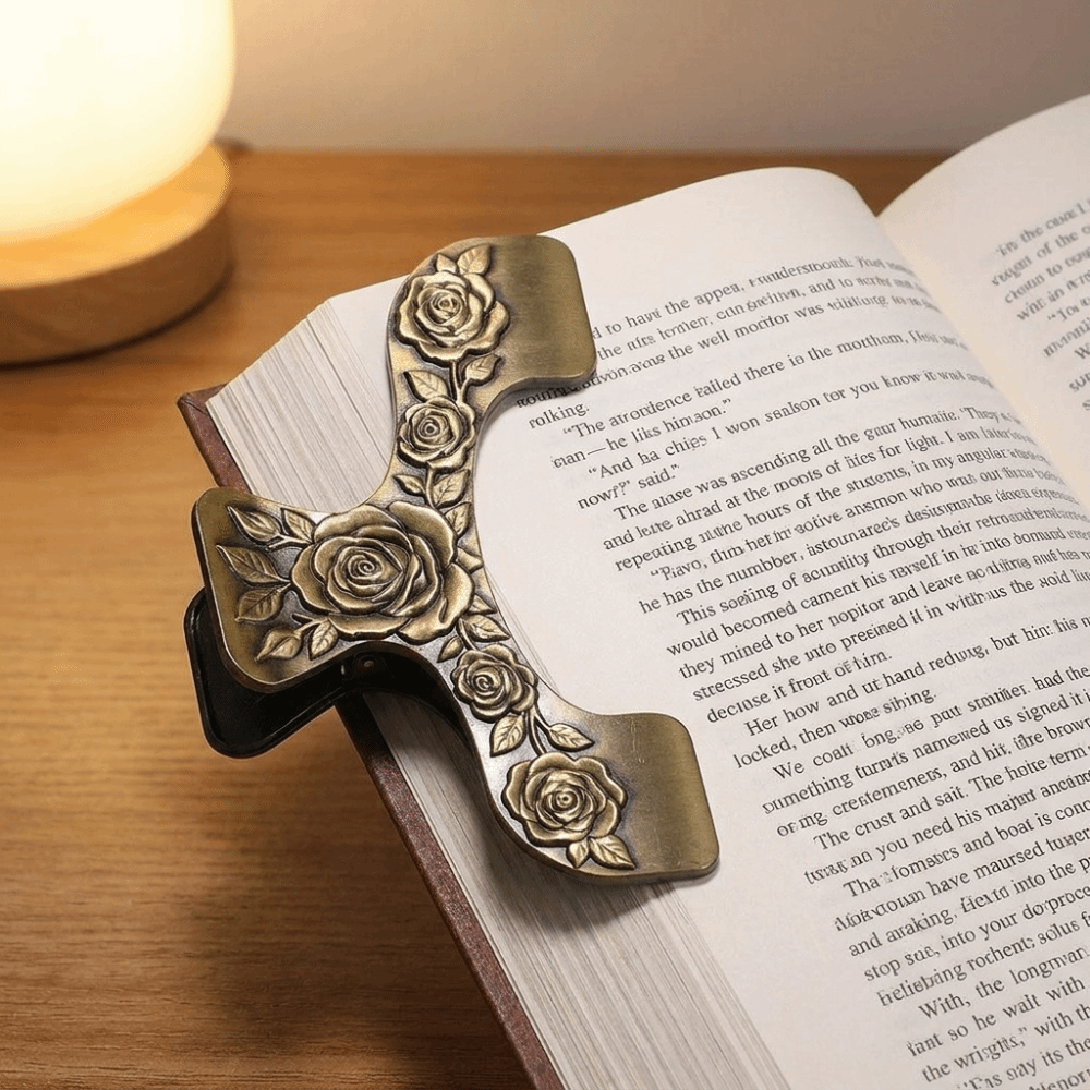 Vintage Carved Metal Book Clip - Stationery Books ulasan dan harga