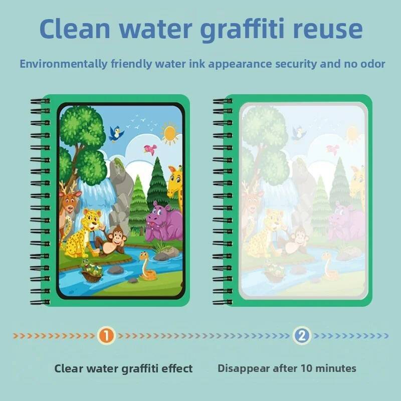 Montessori Toys Magic Water Dr - Reusable Water Magic Coloring Book ulasan dan harga