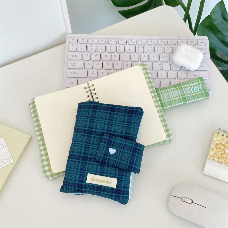 Green White Gingham Hand-journ - Stationery Books ulasan dan harga