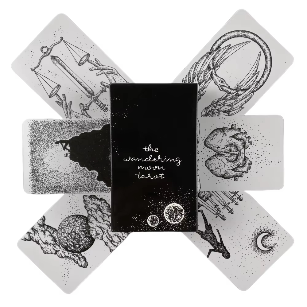 The Wandering Moon Tarot Decks - Tarot Deck With Guidebook ulasan dan harga