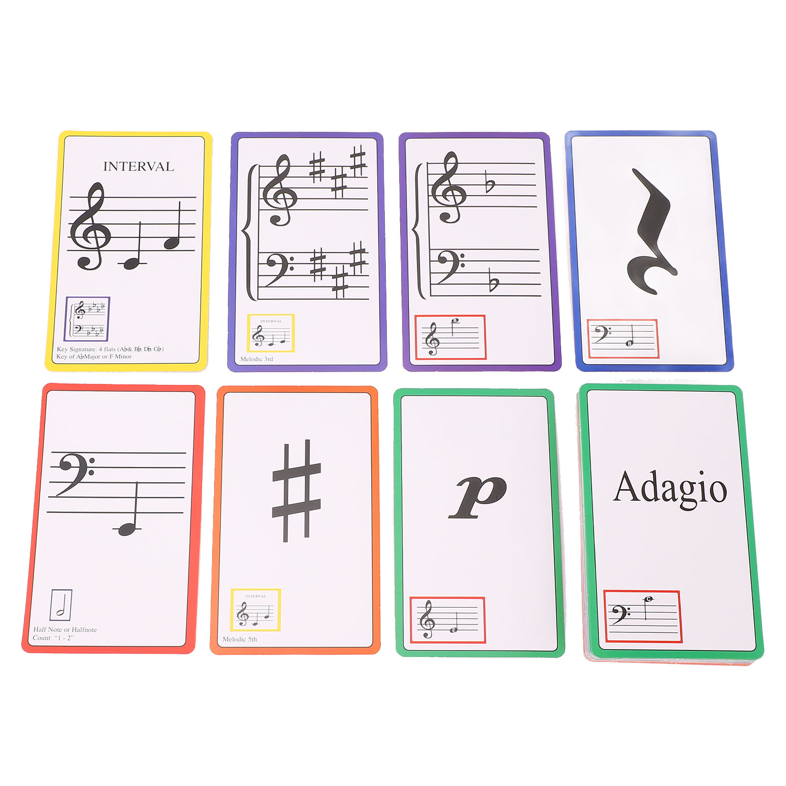 Music Flash Cards Color Coded  - Blank Sheet Music Notebook ulasan dan harga