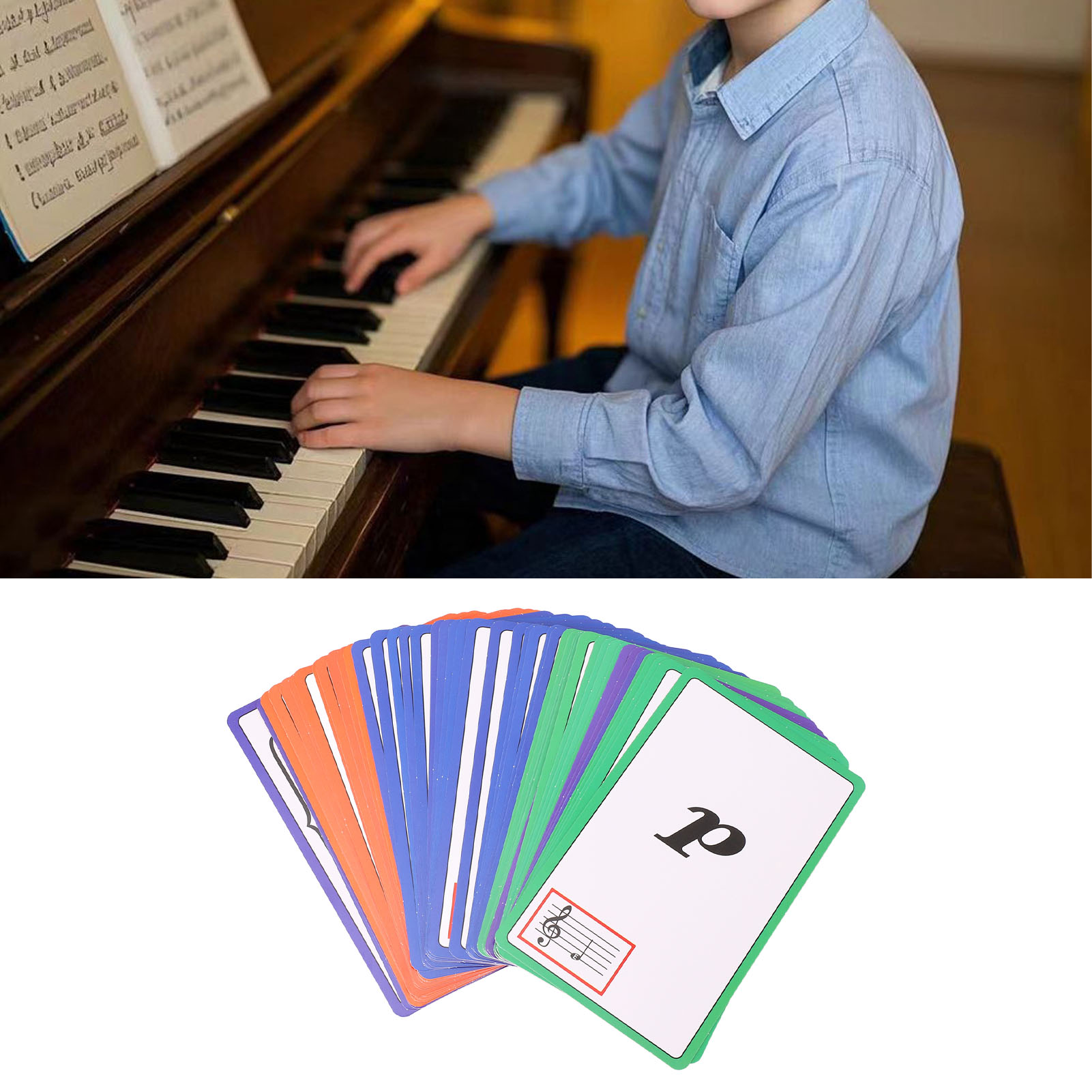 Music Flash Cards Color Coded  - Blank Sheet Music Notebook ulasan dan harga