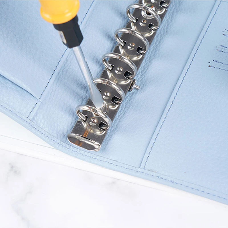 A7 Size Metal Spiral Rings Bin - Vintage Leather Journal Notebook ulasan dan harga