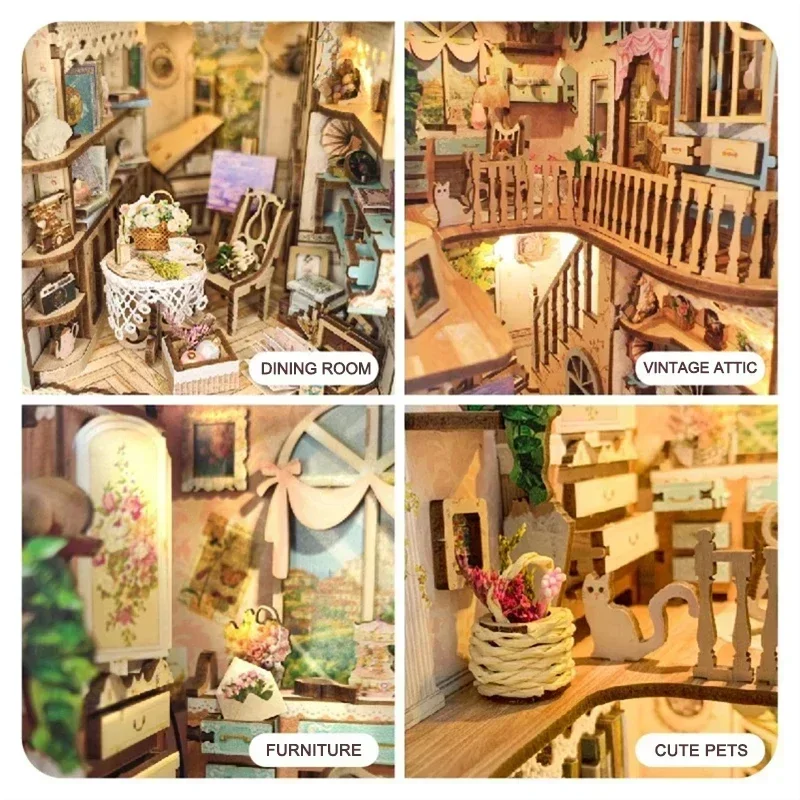 Fairy Tale Town Bookshelf Fore - Diy Wooden Book Nook Kit Shelf Insert ulasan dan harga