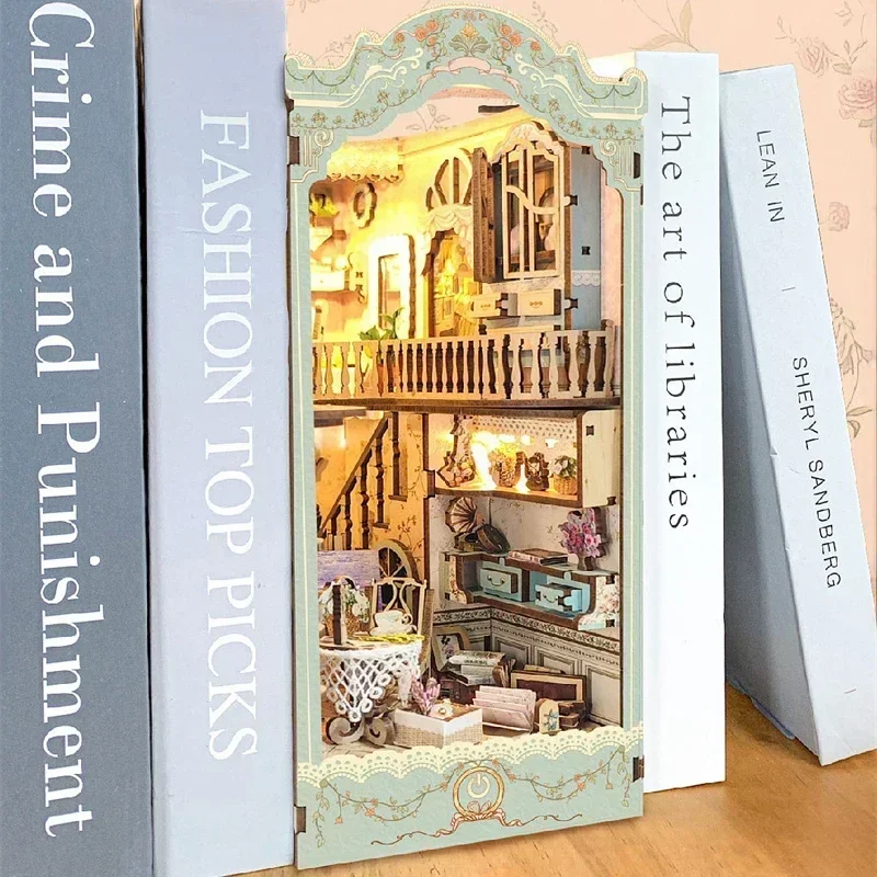 Fairy Tale Town Bookshelf Fore - Diy Wooden Book Nook Kit Shelf Insert ulasan dan harga