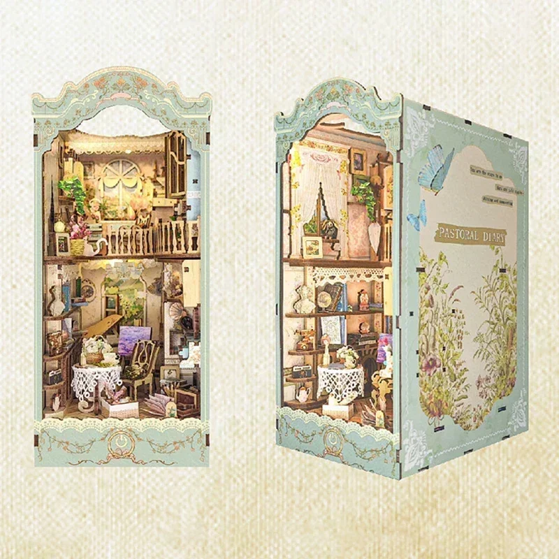 Fairy Tale Town Bookshelf Fore - Diy Wooden Book Nook Kit Shelf Insert ulasan dan harga