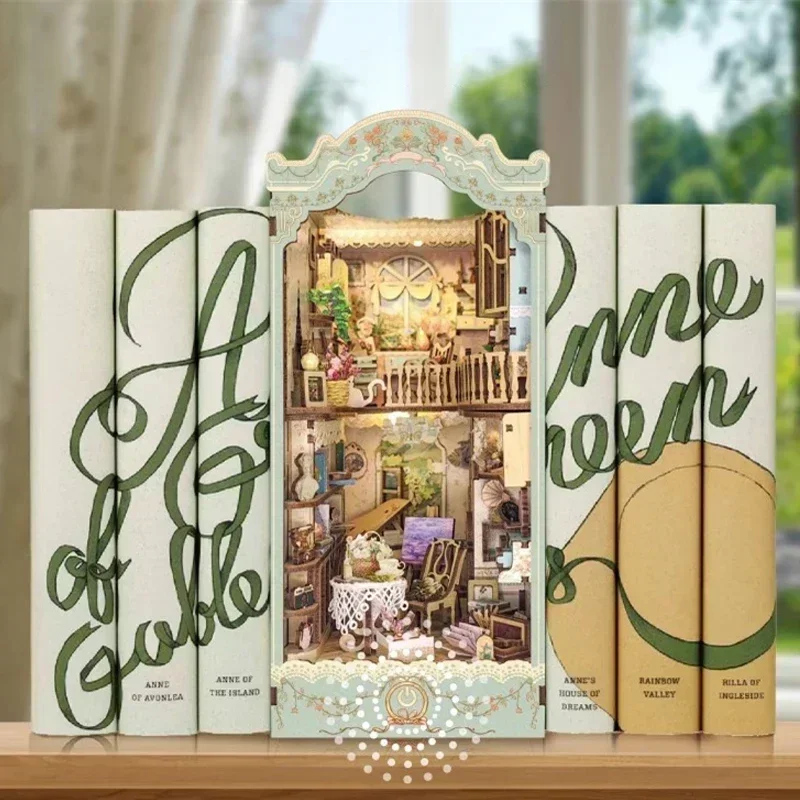 Fairy Tale Town Bookshelf Fore - Diy Wooden Book Nook Kit Shelf Insert ulasan dan harga