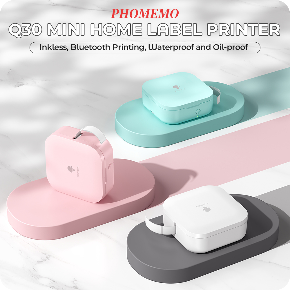 【New】Phomemo Q30 Mini Label Pr - Mini Pocket Thermal Printer Paper Roll ulasan dan harga