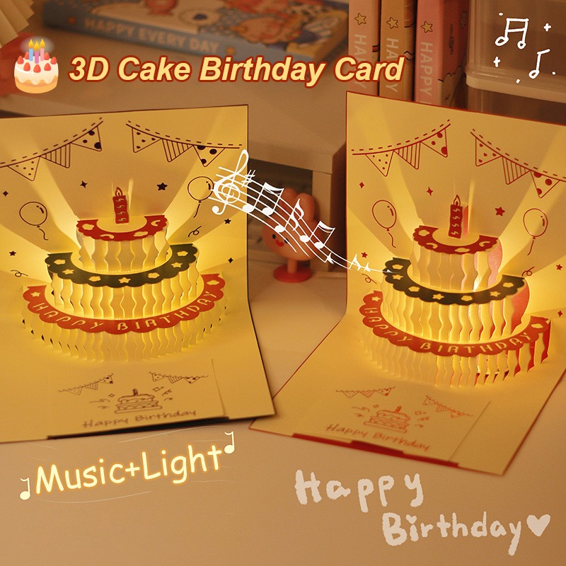 3D Music Light Birthday Card C - Blank Sheet Music Notebook ulasan dan harga