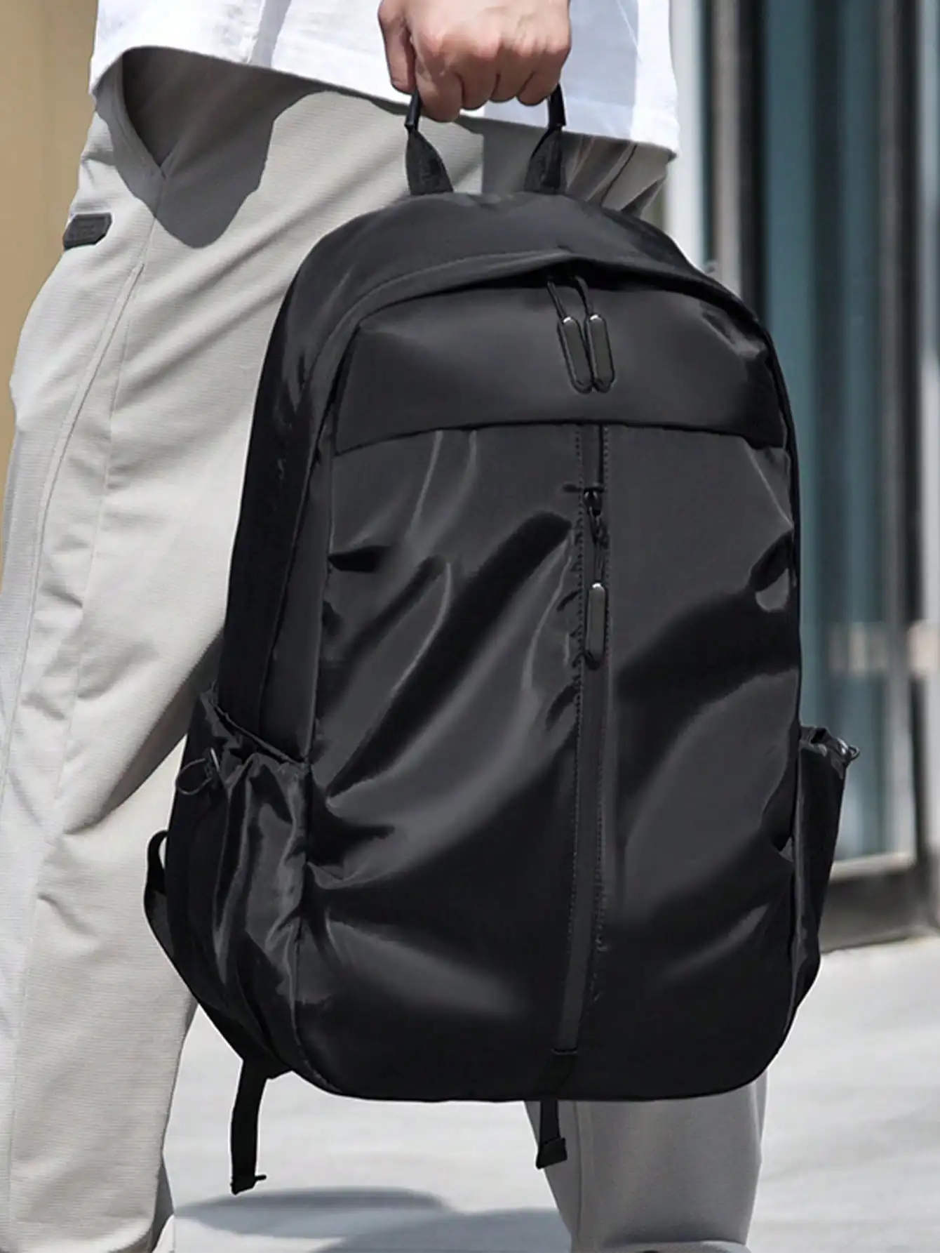 Unisex Nylon Backpack In Korea - Books ulasan dan harga
