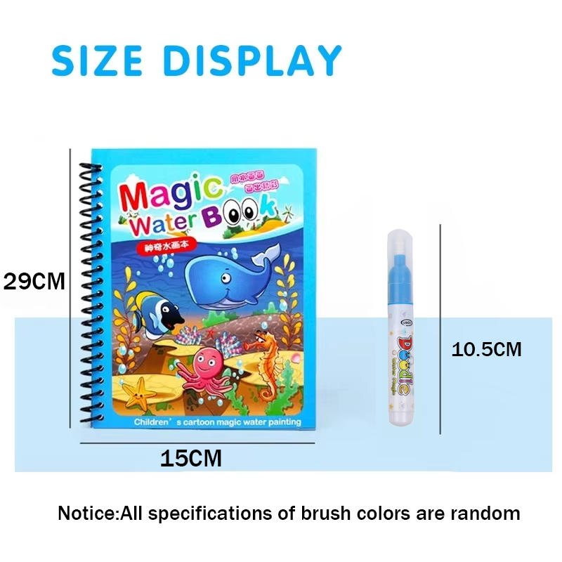1pc Reusable Water Drawing Boo - Reusable Water Magic Coloring Book ulasan dan harga