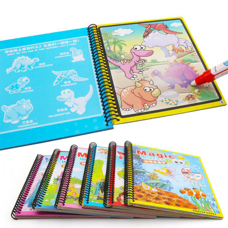 Reusable Painting Magic Water  - Reusable Water Magic Coloring Book ulasan dan harga