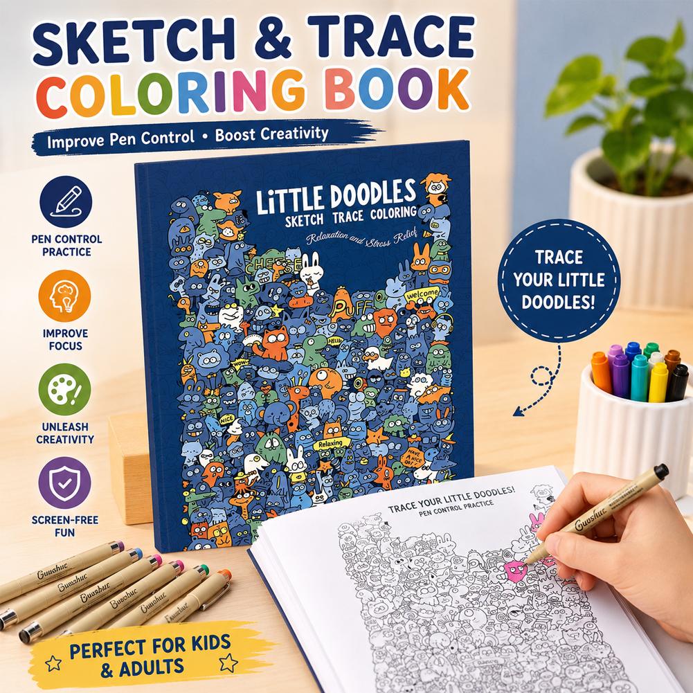 Sketch Trace Coloring Book Lit - Adult Coloring Book Stress Relief ulasan dan harga