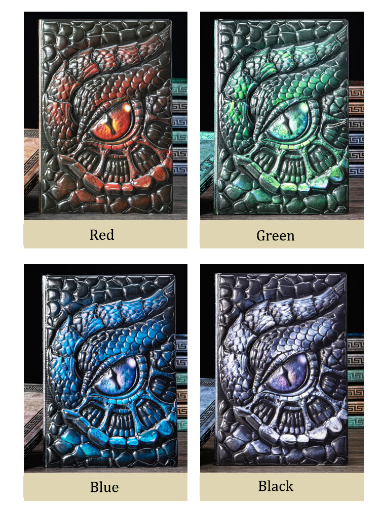 A5 3D Embossed Dragon Eye Note - Vintage Leather Journal Notebook ulasan dan harga