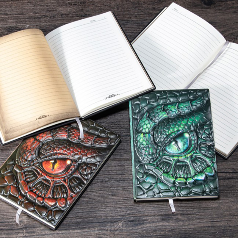 A5 3D Embossed Dragon Eye Note - Vintage Leather Journal Notebook ulasan dan harga
