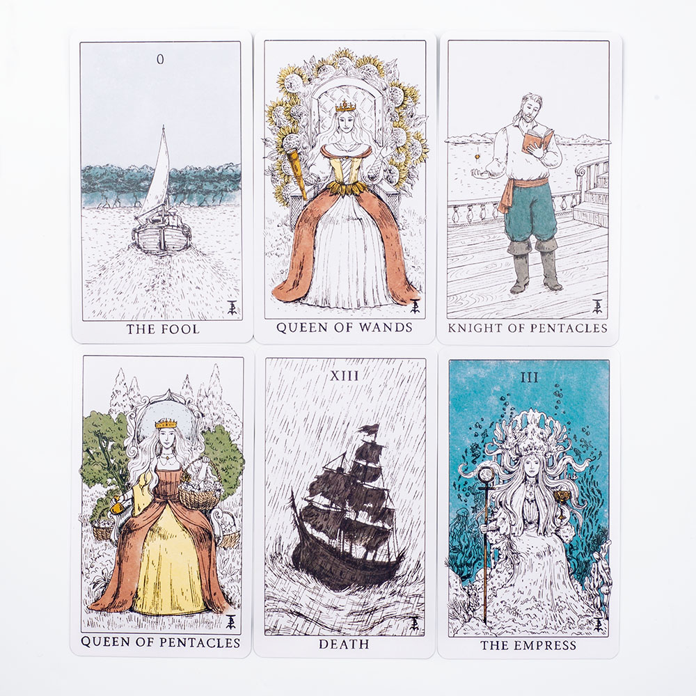 Ocean Themed Tempest Tarot  De - Tarot Deck With Guidebook ulasan dan harga